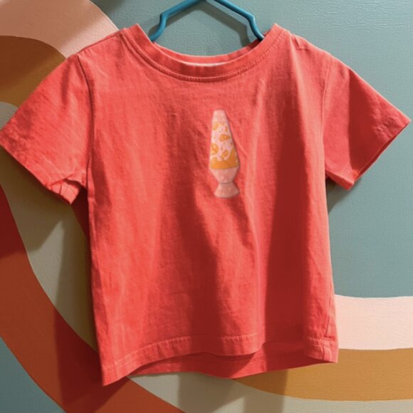 "have a nice day" lava lamp coral/pink kids tee (size 2T) - Picture 4 of 4